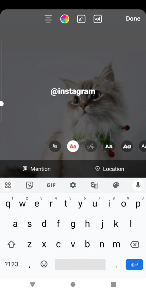 Swipe username off from Instagram story