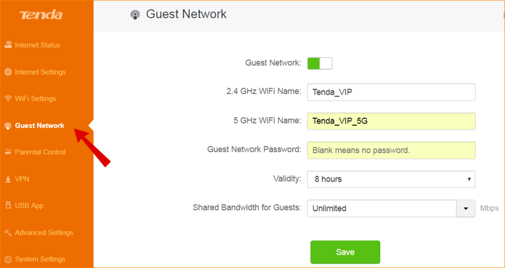 Connect to Wifi hotspot by using "GUEST NETWORK MODE"