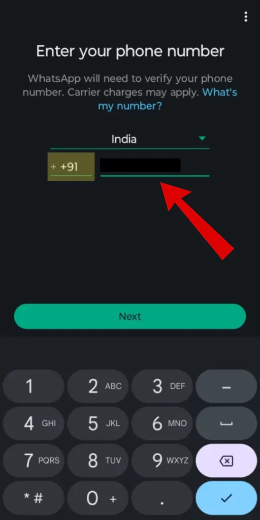 Verify WhatsApp Phone Number and Country Code