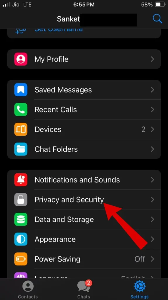 Lock Chats In Telegram On iPhone