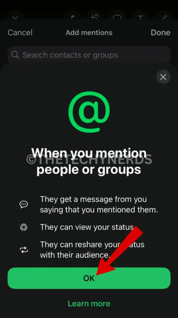 How To Tag Someone on WhatsApp Status on Android