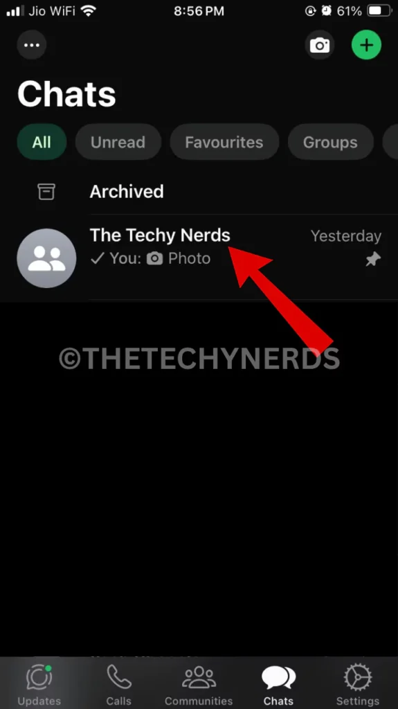Archive Group To Block WhatsApp Messages